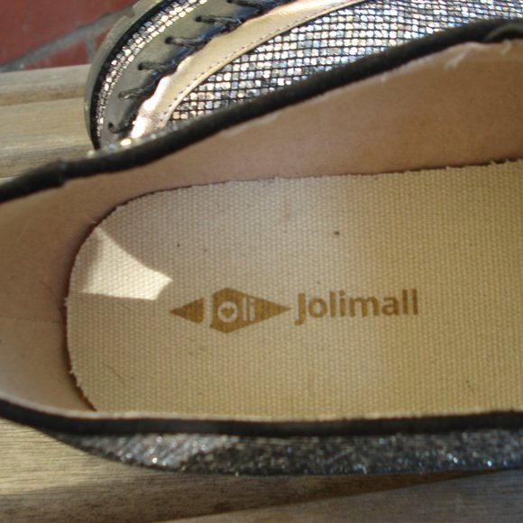 JOLIMALL Silver Glitter Slip On Sneakers Sz 10 - Picture 7 of 8